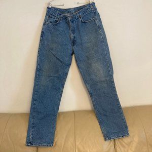 Carhartt Vintage Blue Flannel Lined Denim Jeans 36W 34L Mens Union Made in USA